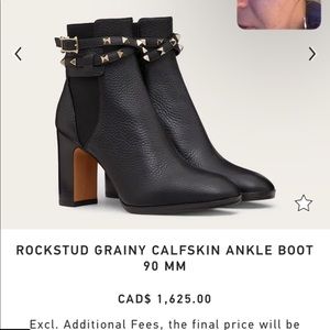 Brand new size 8 1/2 black rock studded grainy ankle boot